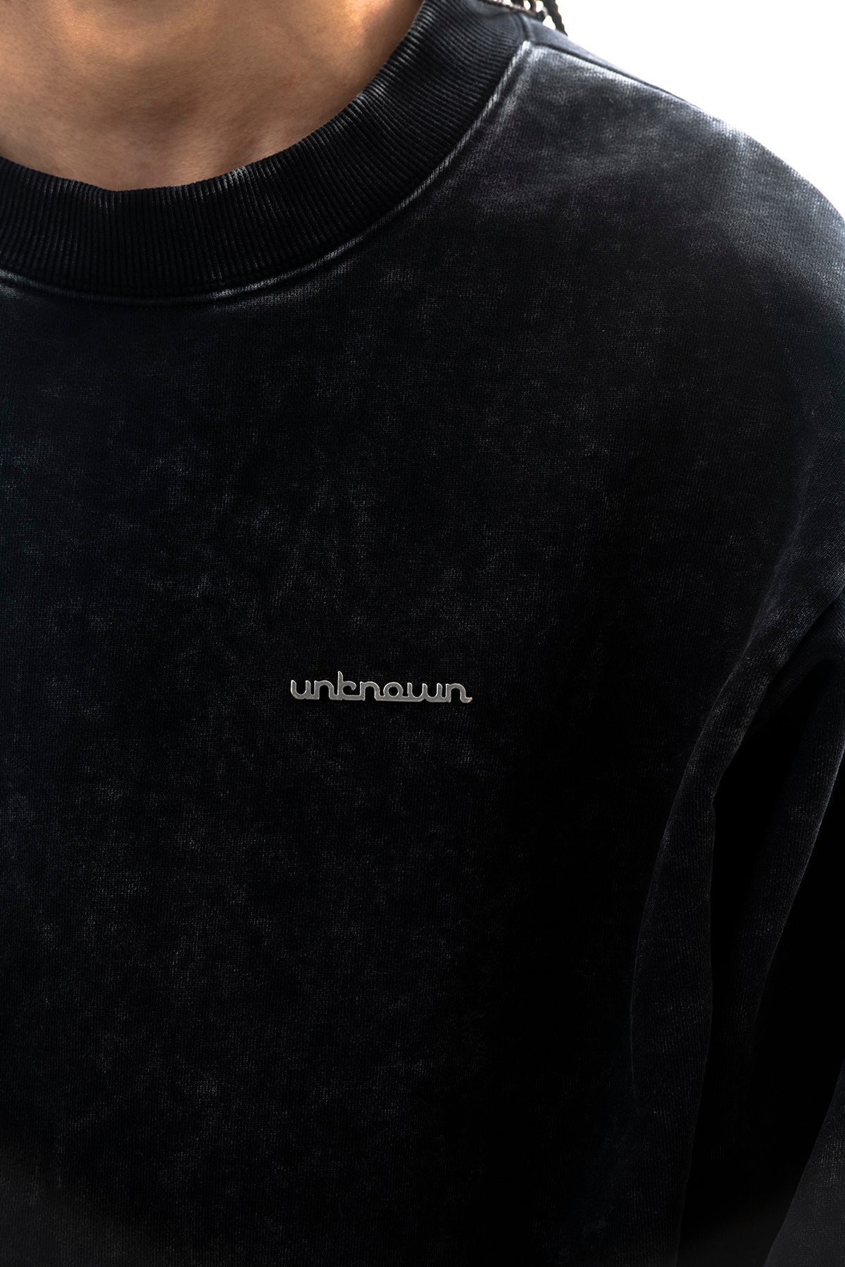 Garment-dyed heavyweight cotton fleece sweatshirt Black by Unknown - 5