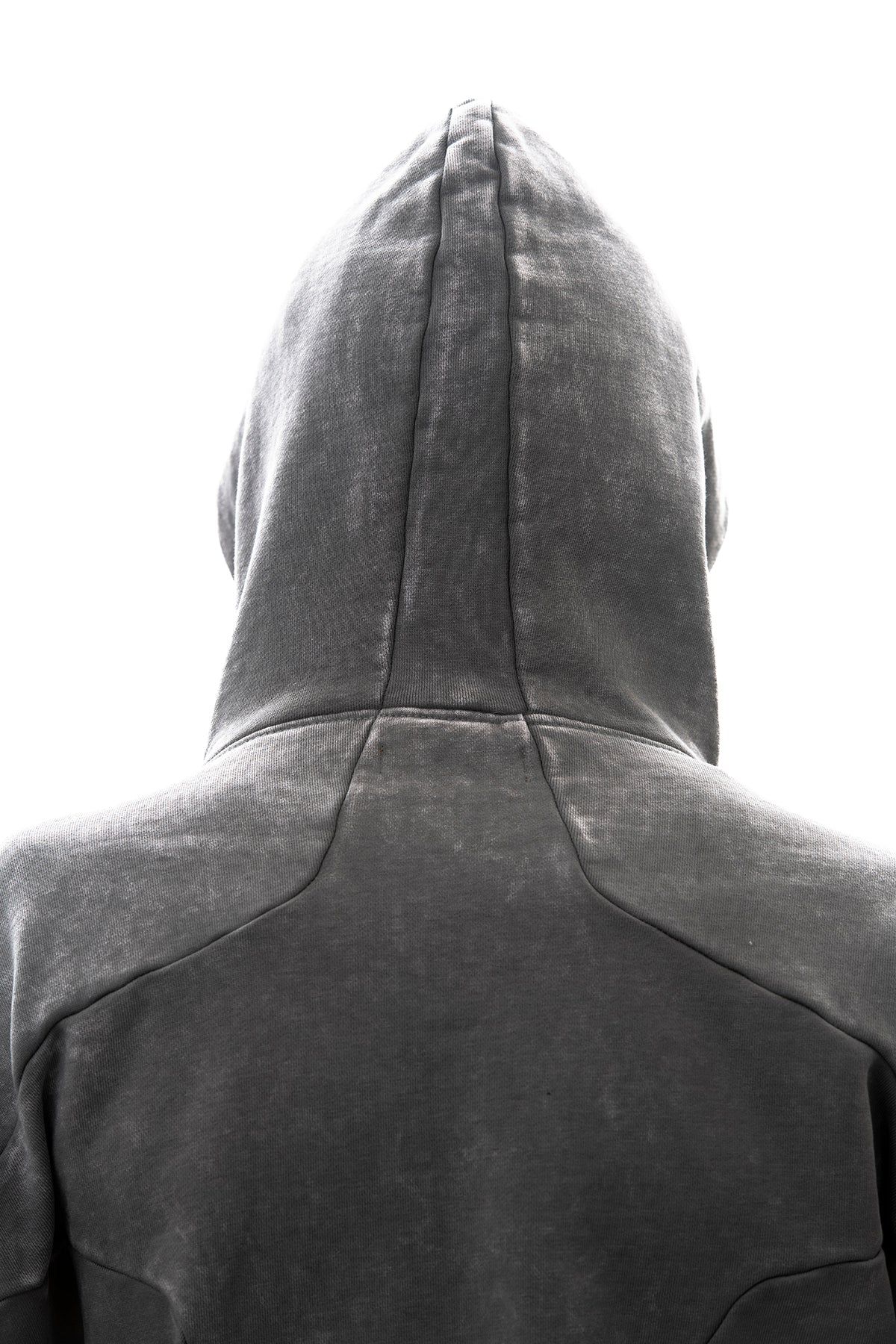 Garment-dyed heavyweight cotton fleece hoodie Charcoal Grey by Unknown - 2