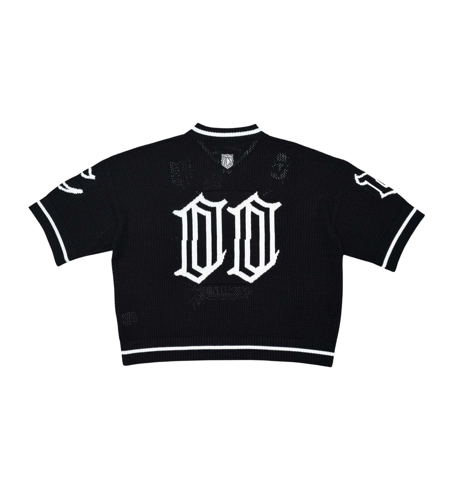 Vicious Crop Jersey Sweater Black/White by Vicious - 2