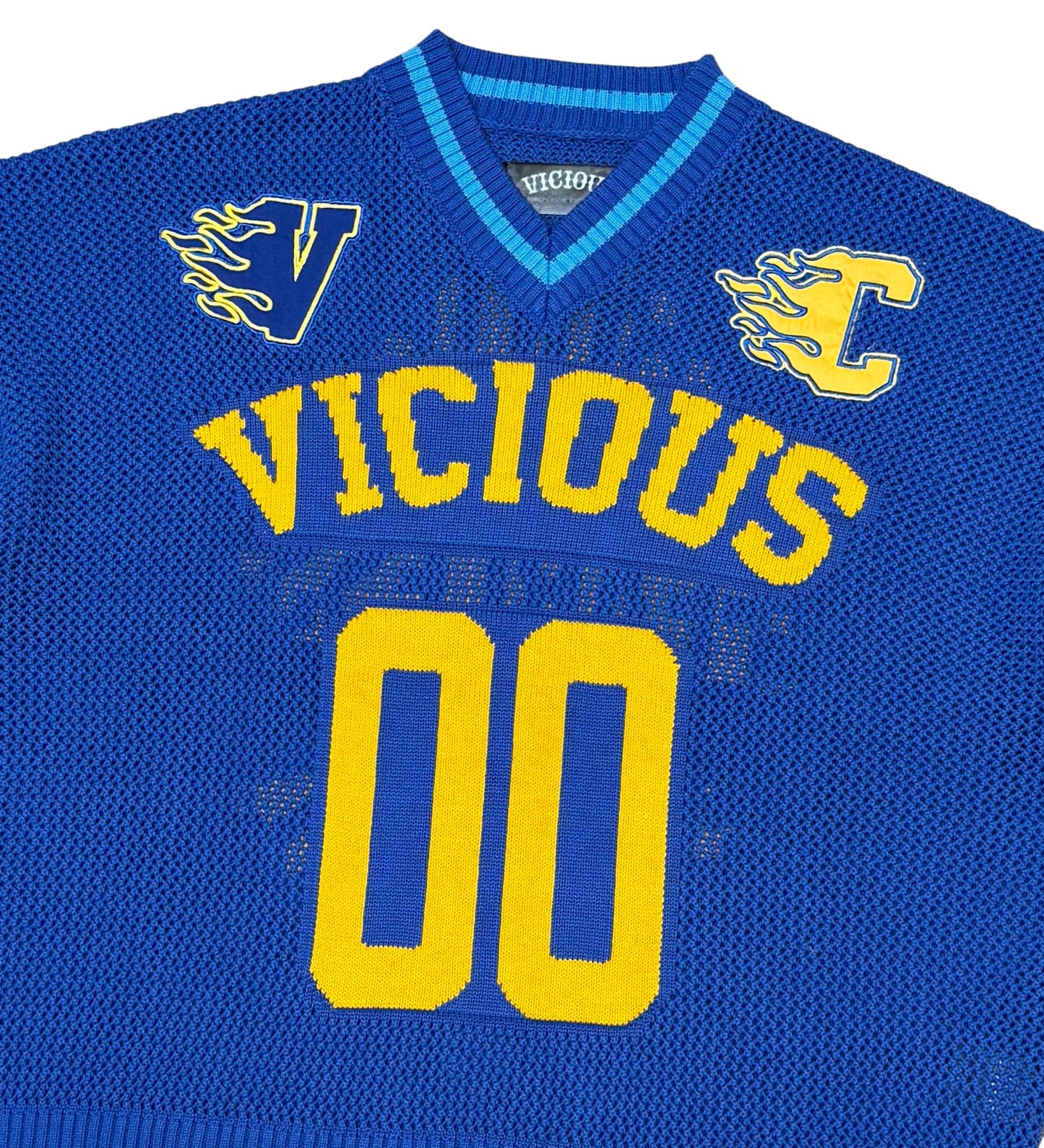 Vicious Crop Jersey Sweater Blue by Vicious - 3