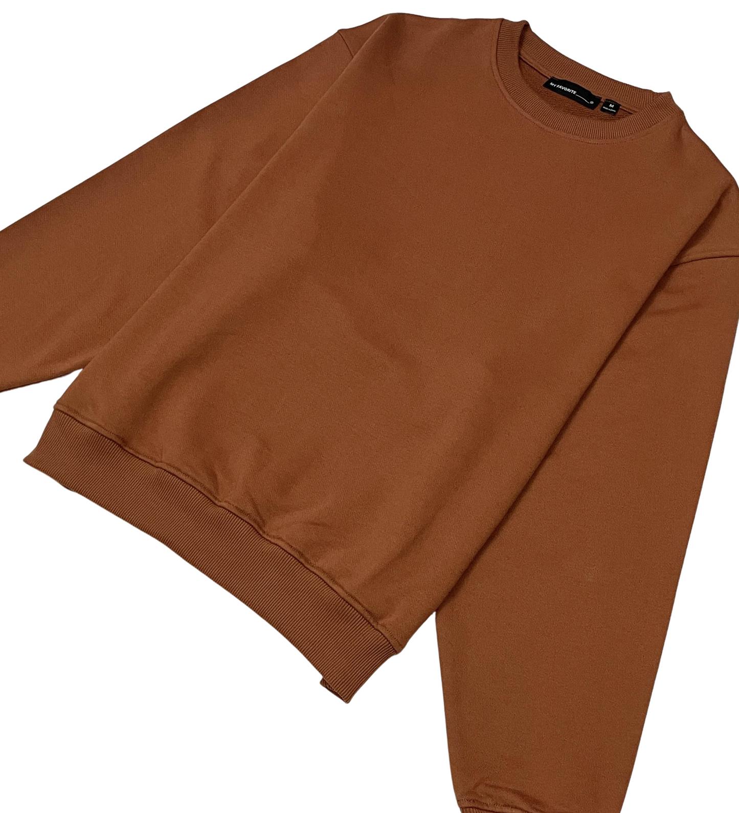 French terry crewneck sweater