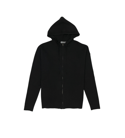 Viscos poly double knit zip up hoodie